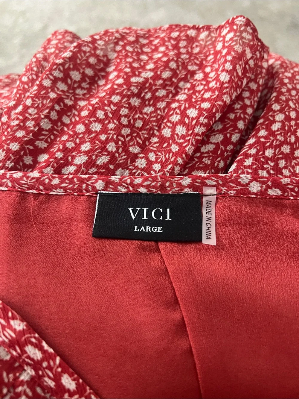 Vici Red Floral Skort with Ruffle Hem